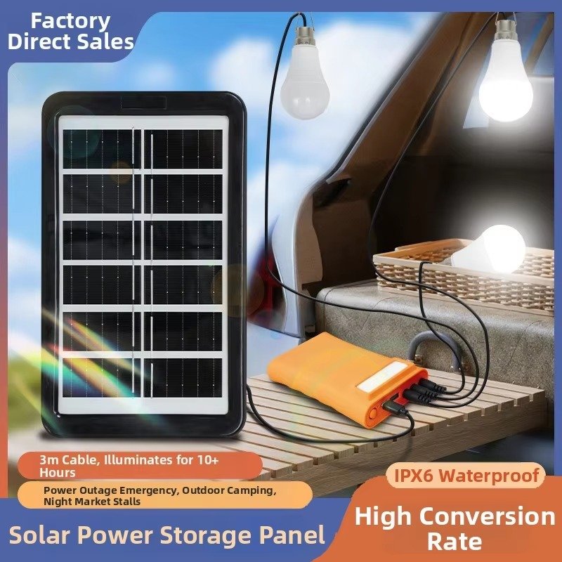 Portable Solar Home Kit System with 3 LED Bulbs for Power Outages Emergency Light - Image 5